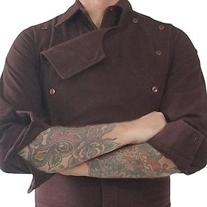 Vintage Goatroper Brown Western Bib Shirt by PMC sz M